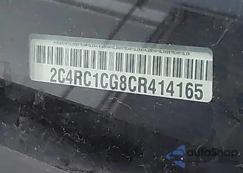 2012 Chrysler Town & Country Touring-L z USA, uszkodzony, nr VIN 2C4RC1CG8CR414165